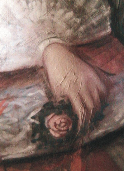 "INFANTA MARGARITA" (detalle mano) Óleo Lienzo Figura