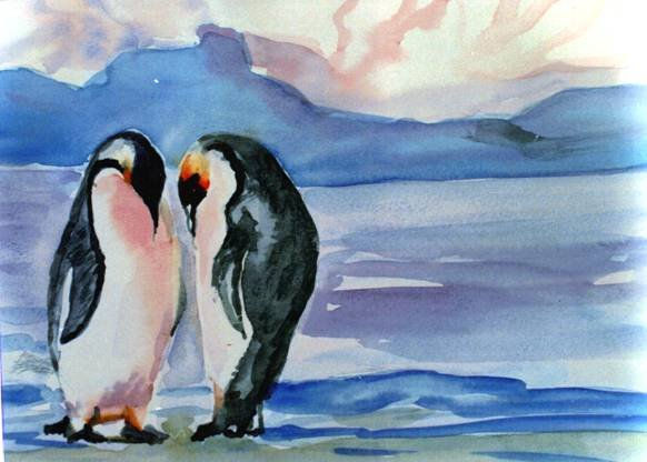 Pinguino Emperador Oil Canvas Animals