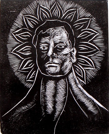 Momotombo. Woodcut