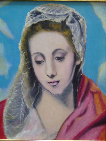 virgen Oil Canvas Figure Painting