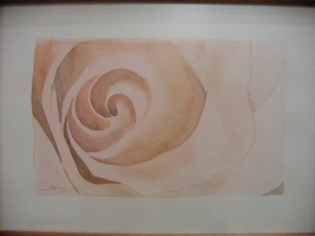 Espiral en Rosa Acuarela Papel Paisaje