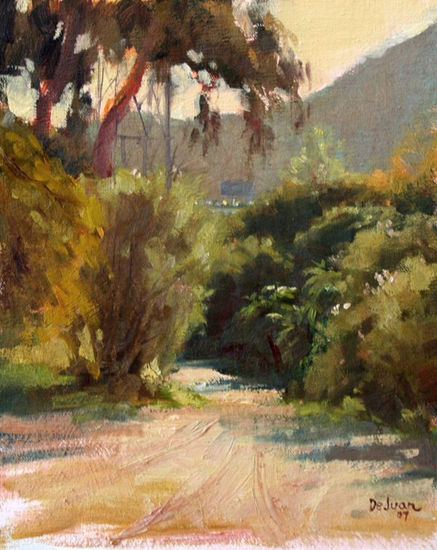 Autopista distante Oil Canvas Landscaping