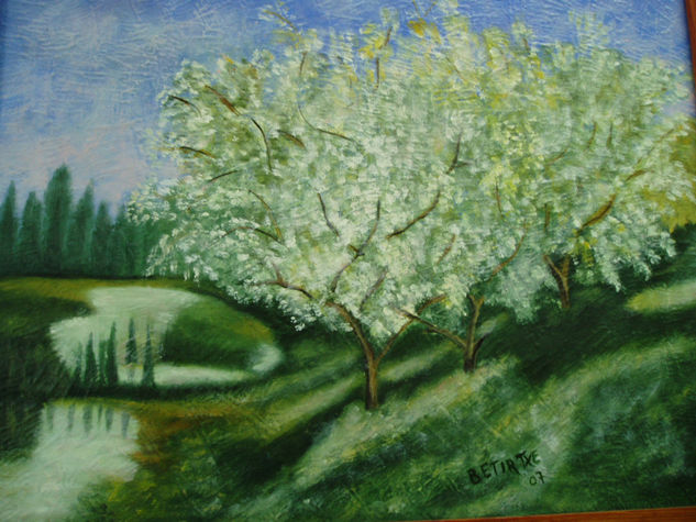 almendros en flor Oil Panel Landscaping