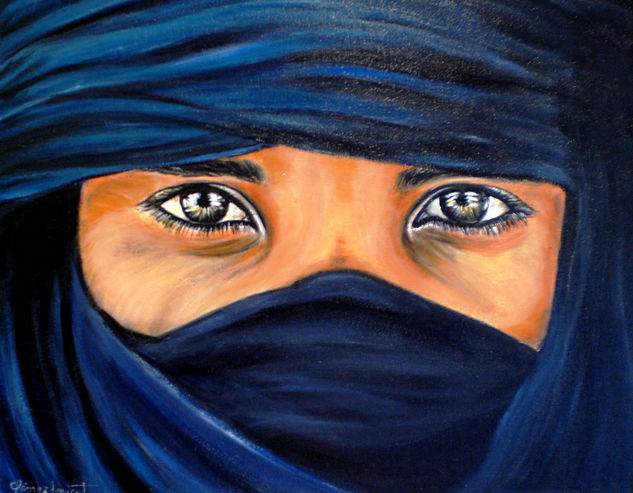 Mirada del desierto Acrylic Canvas Portrait