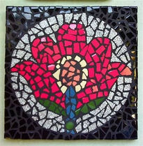 Cuadro mosaico flor