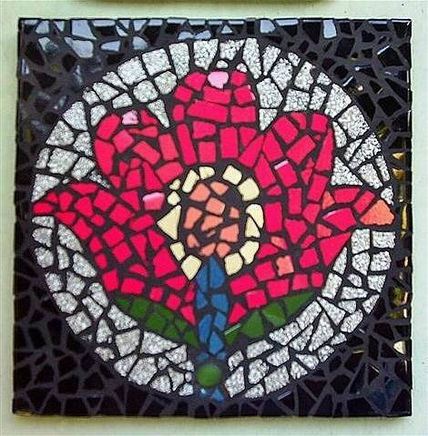 Cuadro mosaico flor