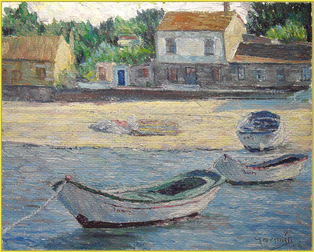 barcas Oil Canvas Marine Painting