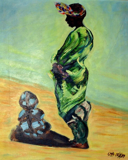 AFRICANA Oil Canvas Figure Painting