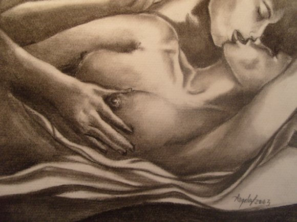 LOS AMANTES. HOMENAJE Charcoal