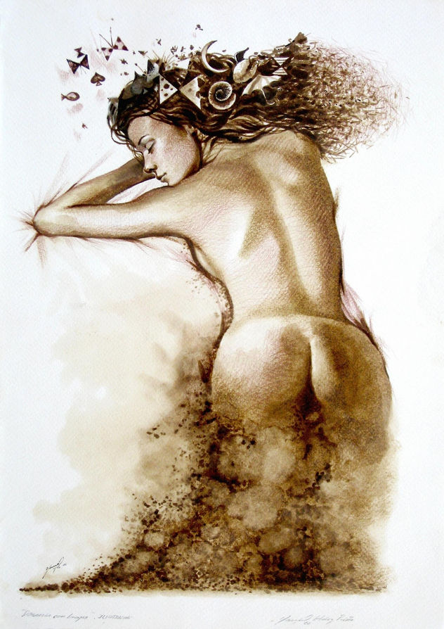 “De la Serie de Ilustración “Dormir con Brujas (II)”.