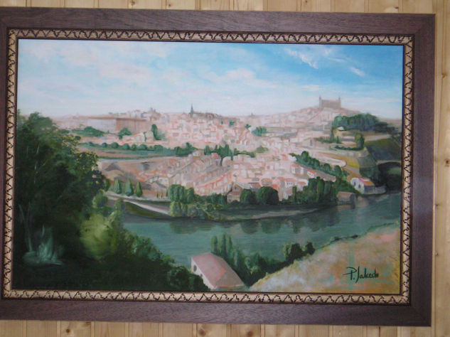 Vista General de Toledo Oil Canvas Landscaping