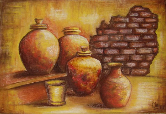 Bodegones II Pastel Canvas Still Life Paintings