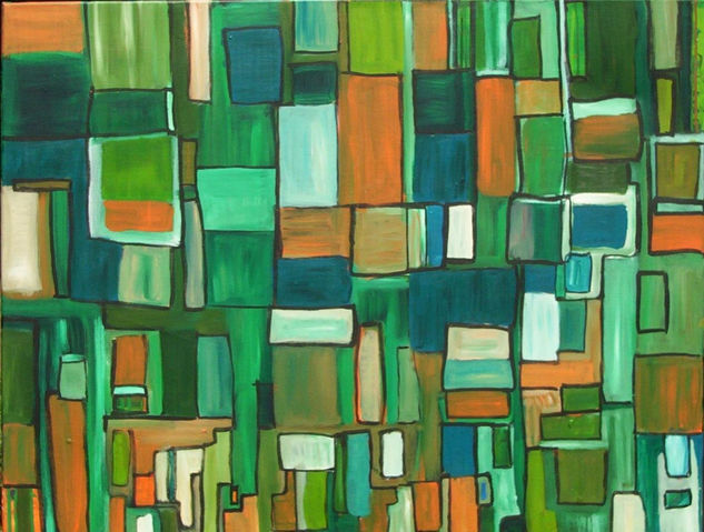 Ciudad I Acrylic Canvas Landscaping