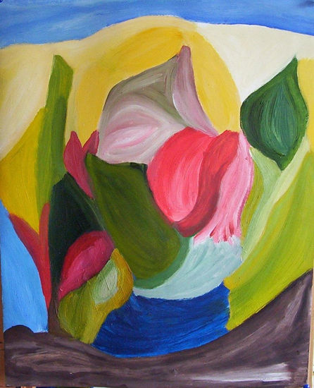 Naturaleza viva Oil Paper Floral Painting