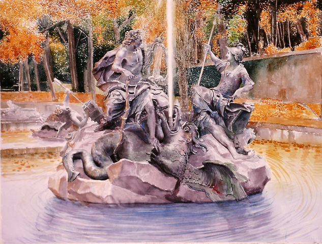 fuente de apolo Óleo Lienzo Otros