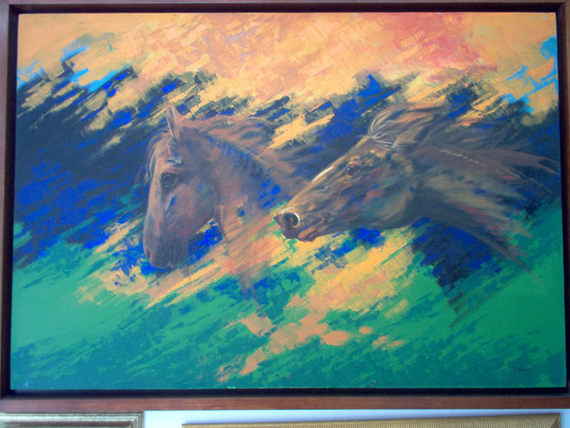 Caballos Oil Canvas Landscaping