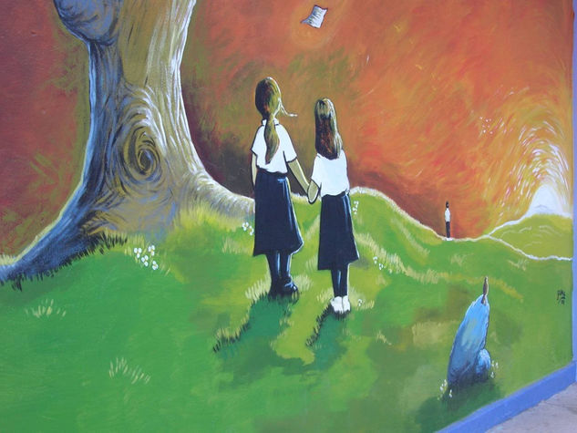 La educación Acrylic Canvas Landscaping