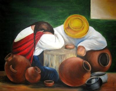 la siesta Oil Canvas Figure Painting