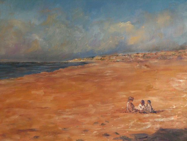 PLAYA DEL NORTE Oil Canvas Marine Painting