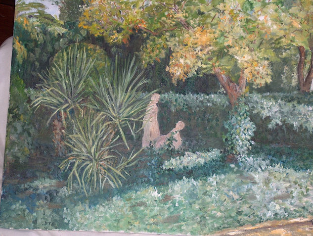 JARDIN DE TERESA FIGURAS Oil Canvas Landscaping