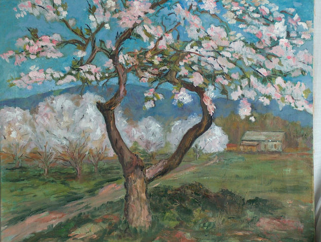 ALMENDRO EN FLOR Oil Canvas Landscaping