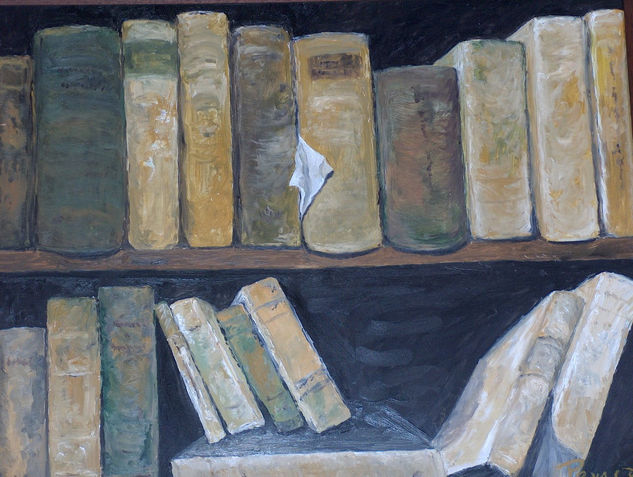 LIBROS VIEJOS Oil Canvas Still Life Paintings