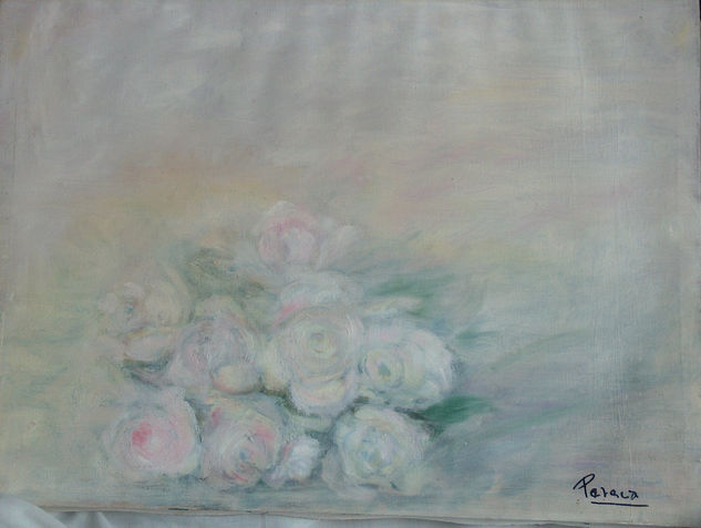 ROSAS PALIDO Oil Canvas Floral Painting