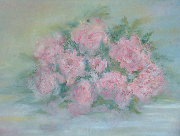 ROSAS ROSAS Oil Canvas Floral Painting