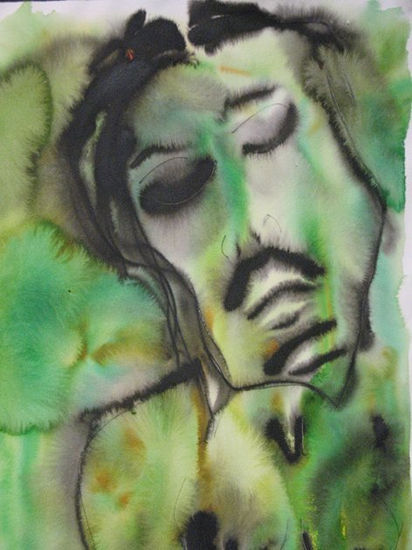 Pensamiento Verde Watercolour Others Figure Painting