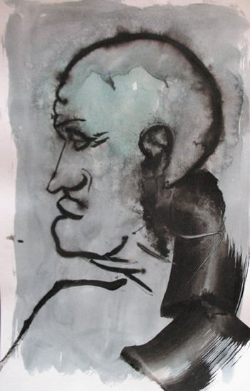 Recaudador de impuestos Ink Canvas Figure Painting