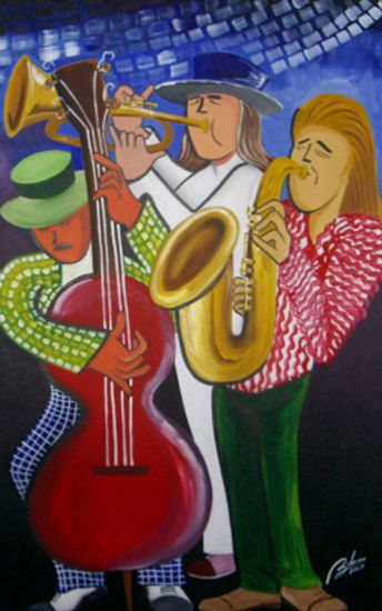 Musicos Oil Canvas Figure Painting