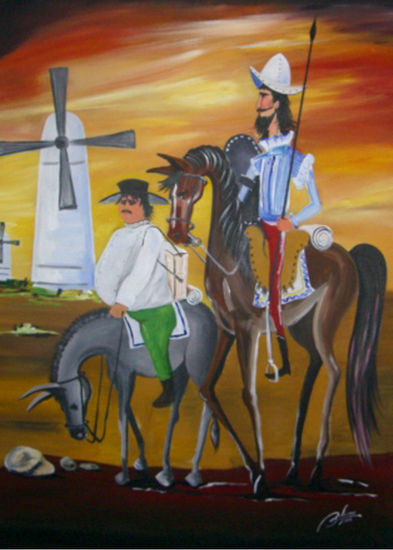 Don Quijote Oil Canvas Figure Painting