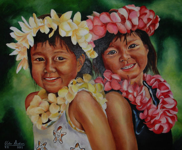 NIÑAS HAWAYANAS Oil Canvas Others