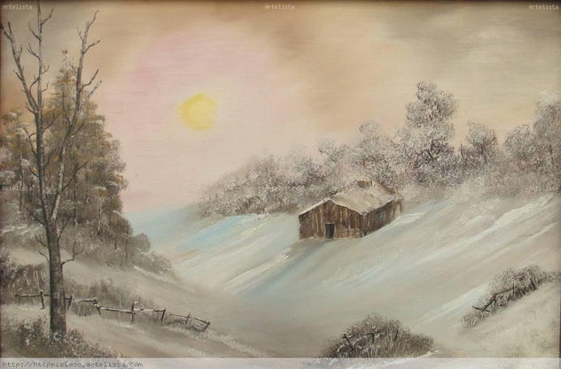 INVIERNO EN LA MOTAÑA Oil Canvas Landscaping