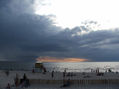 tormenta en la playa