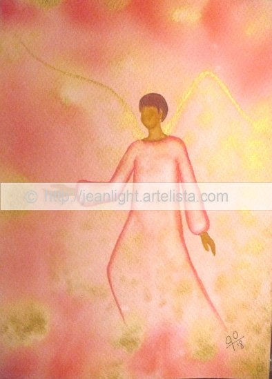 Regalo del Santo Espíritu Watercolour Card Figure Painting