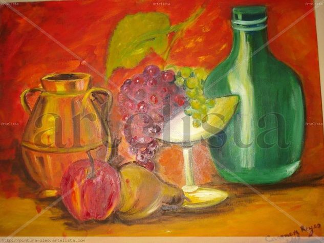 En la mesa. Oil Canvas Landscaping