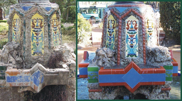 Restauración Fuente de la Ninfa (Parque de Málaga) 