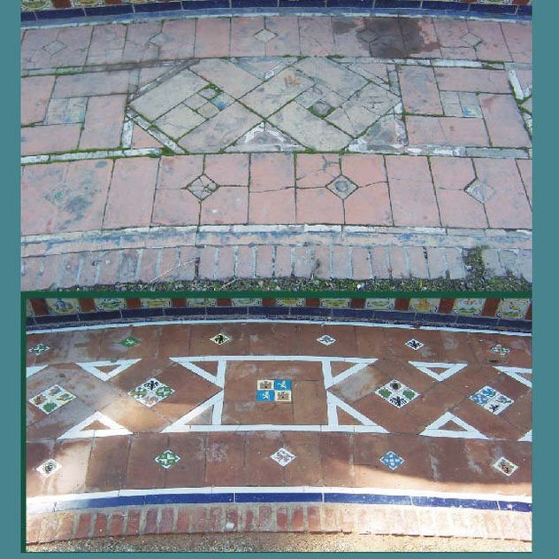 Restauración suelo Glorieta Fiestero (Parque de Málaga)