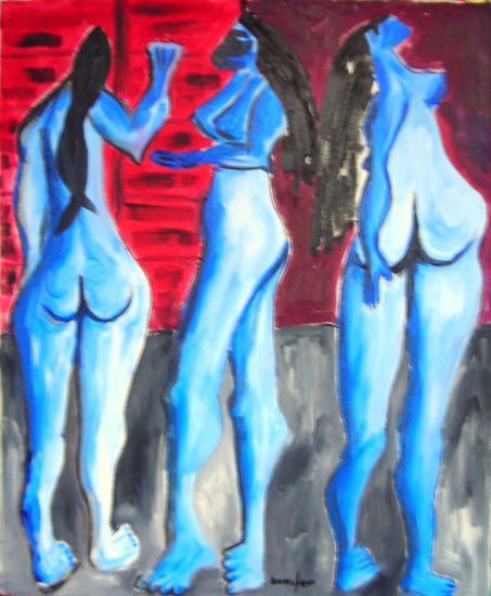 PEDID,BUSCAD,YAMAR Oil Canvas Figure Painting