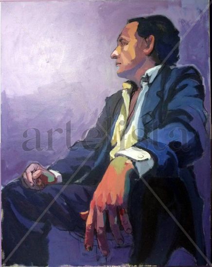 mi padre Acrylic Canvas Portrait