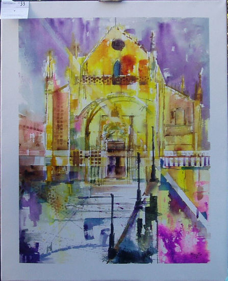 LOS JERONIMOS (MADRID-ESPAÑA) Watercolour Paper Others