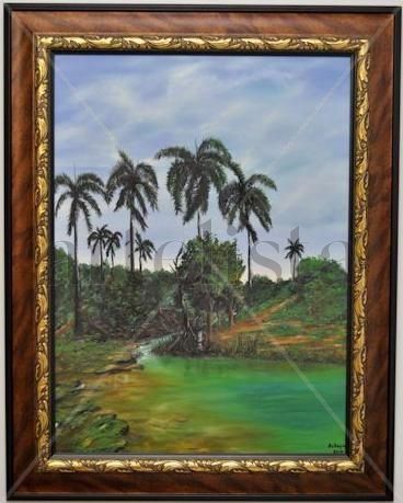 Paisaje Palmas Cubanas Oil Canvas Landscaping