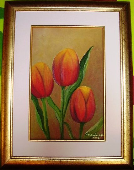 Tulipanes Pimpollos Oil Canvas Floral Painting