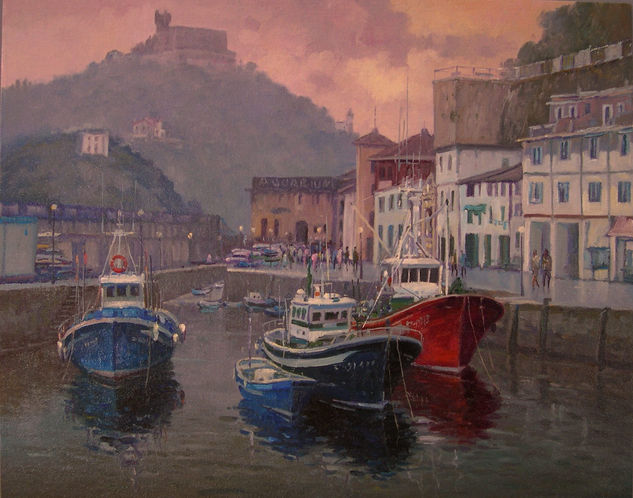 Puerto de San Sebastian Oil Canvas Landscaping