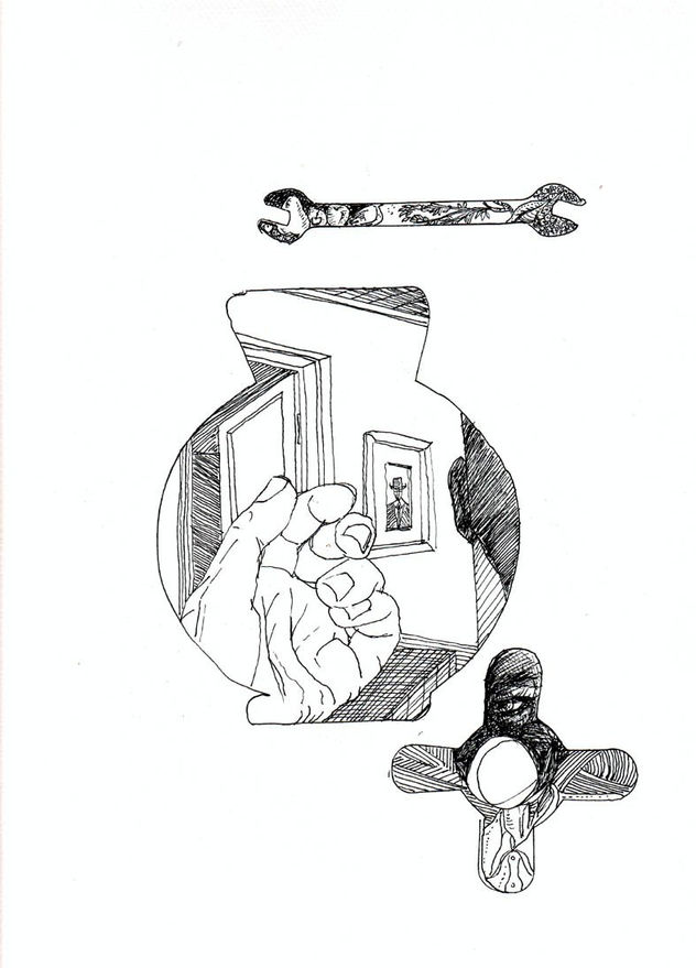 la mano de la víctima