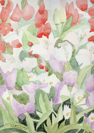 Floracion Acuarela Papel Floral