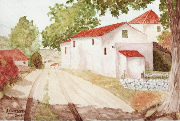 Camino  al Huerto Watercolour Paper Landscaping