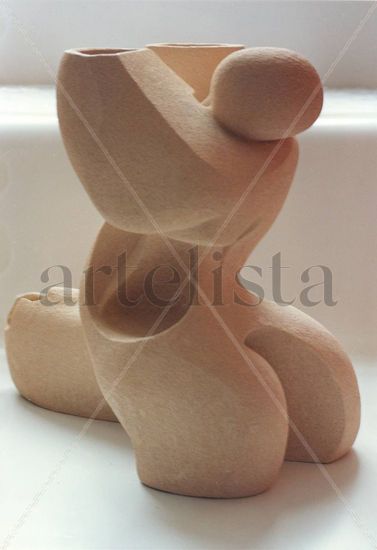 Mujer Florero Cerámica Figurativa