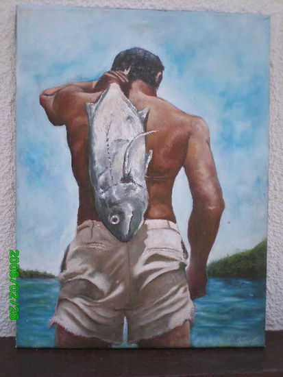 el pescador Oil Canvas Figure Painting